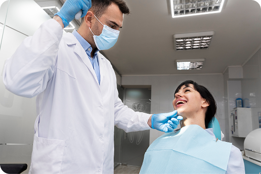 Dental clinic staff photo showing teamwork and patient focus