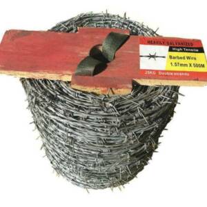 Heavily Galvanised Steel Barbed Wire 500m