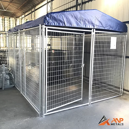 Roofed Dog Enclosure 3.6m*2.4m*1.8m(2.2m)