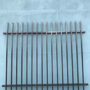 Black Coated Heavy duty Steel Tubular Fencing 1.8 Hx2.34mW