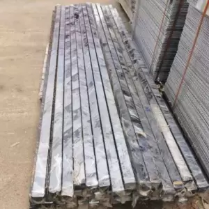 Black Tubular Fence Square Post (With Cap)