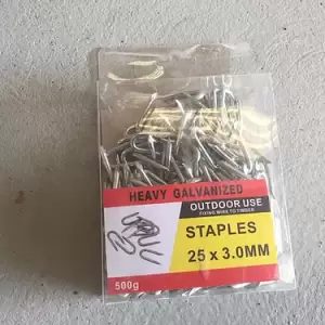 Staples Heavily Galvaized for timber (25*3.0mm, 160pcs) (Only in Melbourne)