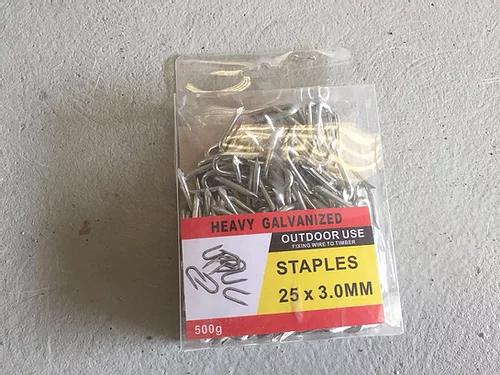 Staples Heavily Galvaized for timber (25*3.0mm, 160pcs) (Only in Melbourne)